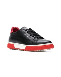 schwarze Leder niedrige Sneakers von Philipp Plein