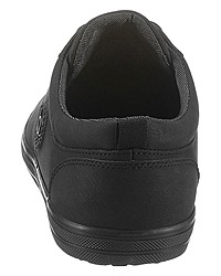 schwarze Leder niedrige Sneakers von Bugatti