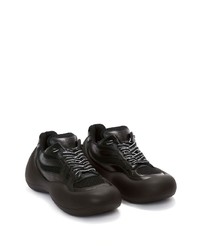 schwarze Leder niedrige Sneakers von JW Anderson