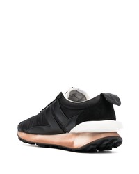 schwarze Leder niedrige Sneakers von Lanvin