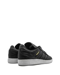 schwarze Leder niedrige Sneakers von adidas