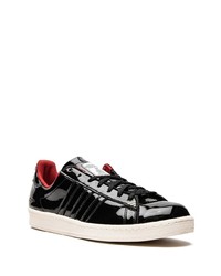 schwarze Leder niedrige Sneakers von adidas