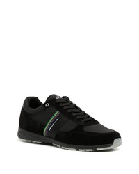 schwarze Leder niedrige Sneakers von PS Paul Smith