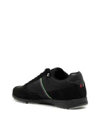 schwarze Leder niedrige Sneakers von PS Paul Smith