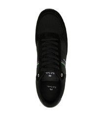 schwarze Leder niedrige Sneakers von PS Paul Smith