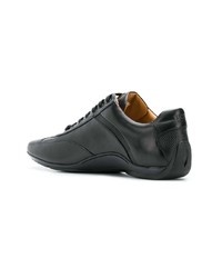 schwarze Leder niedrige Sneakers von BOSS HUGO BOSS