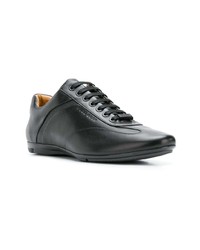 schwarze Leder niedrige Sneakers von BOSS HUGO BOSS