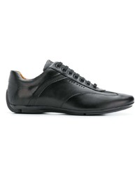 schwarze Leder niedrige Sneakers von BOSS HUGO BOSS