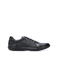 schwarze Leder niedrige Sneakers von Calvin Klein 205W39nyc
