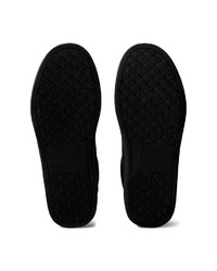 schwarze Leder niedrige Sneakers von Calvin Klein Jeans