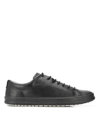 schwarze Leder niedrige Sneakers von Camper