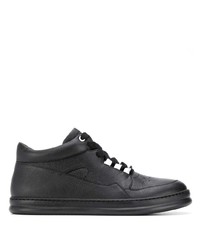 schwarze Leder niedrige Sneakers von Camper