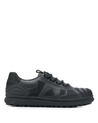 schwarze Leder niedrige Sneakers von Camper