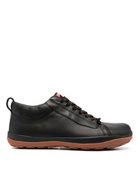 schwarze Leder niedrige Sneakers von Camper