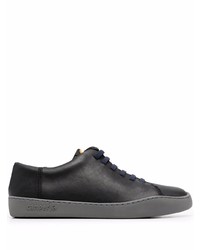 schwarze Leder niedrige Sneakers von Camper