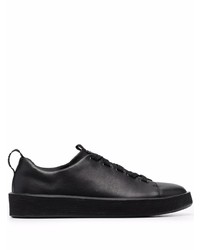 schwarze Leder niedrige Sneakers von Camper