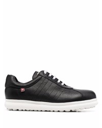 schwarze Leder niedrige Sneakers von Camper