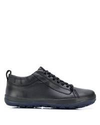 schwarze Leder niedrige Sneakers von Camper