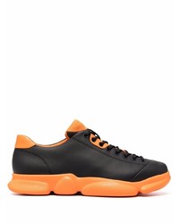 schwarze Leder niedrige Sneakers von Camper