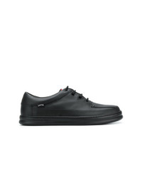 schwarze Leder niedrige Sneakers von Camper