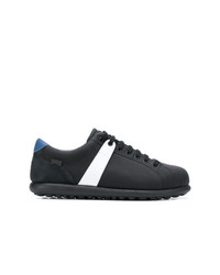 schwarze Leder niedrige Sneakers von Camper