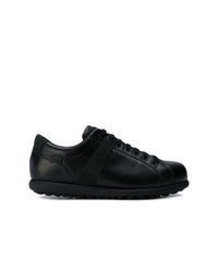 schwarze Leder niedrige Sneakers von Camper