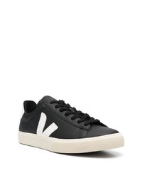 schwarze Leder niedrige Sneakers von Veja