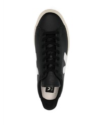 schwarze Leder niedrige Sneakers von Veja