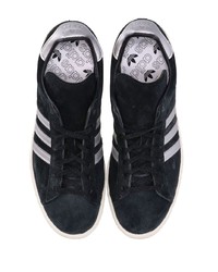 schwarze Leder niedrige Sneakers von adidas