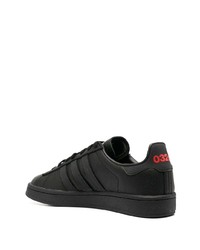 schwarze Leder niedrige Sneakers von adidas by 032c