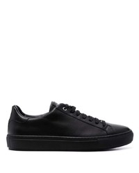 schwarze Leder niedrige Sneakers von Canali