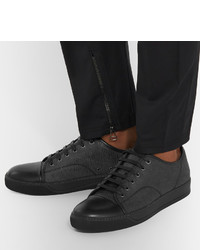 schwarze Leder niedrige Sneakers von Lanvin