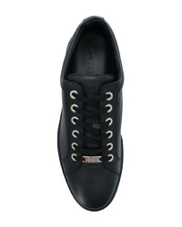 schwarze Leder niedrige Sneakers von Jimmy Choo