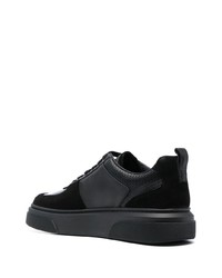 schwarze Leder niedrige Sneakers von Ferragamo