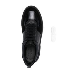 schwarze Leder niedrige Sneakers von Ferragamo