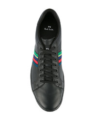 schwarze Leder niedrige Sneakers von Ps By Paul Smith