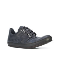 schwarze Leder niedrige Sneakers von A Diciannoveventitre