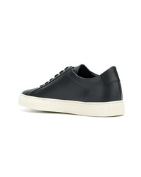 schwarze Leder niedrige Sneakers von Common Projects