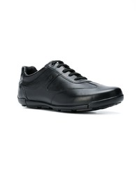 schwarze Leder niedrige Sneakers von Geox