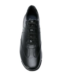 schwarze Leder niedrige Sneakers von Geox