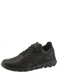 schwarze Leder niedrige Sneakers von Cat