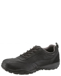 schwarze Leder niedrige Sneakers von Cat