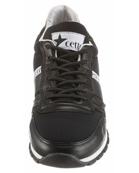 schwarze Leder niedrige Sneakers von Cetti