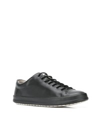 schwarze Leder niedrige Sneakers von Camper