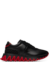 schwarze Leder niedrige Sneakers von Christian Louboutin