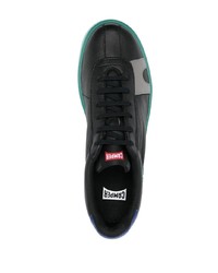 schwarze Leder niedrige Sneakers von Camper