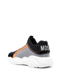 schwarze Leder niedrige Sneakers von Moschino