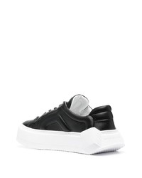 schwarze Leder niedrige Sneakers von Pierre Hardy