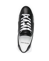 schwarze Leder niedrige Sneakers von Pierre Hardy