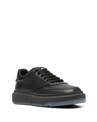 schwarze Leder niedrige Sneakers von Paul Smith